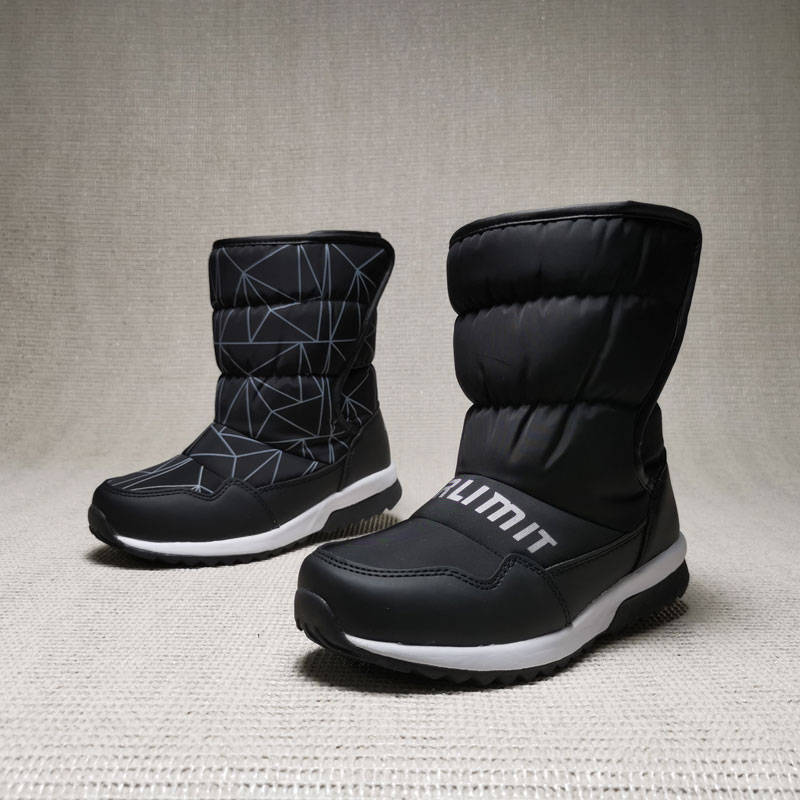Export Russian foreign trade boy boots containing real cashmere minus 30 degrees snow boots anti - slip and light cotton shoes