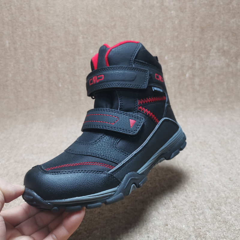 Export winter outdoor waterproof to help warm boy snow boots anti - skid cold magic sticker with minus 20 degrees