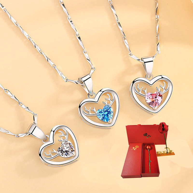 Yilu has you necklace women's summer sterling silver 999 clavicle chain 2021 new style all the way handmade Qixi Festival Valentine's Day gift