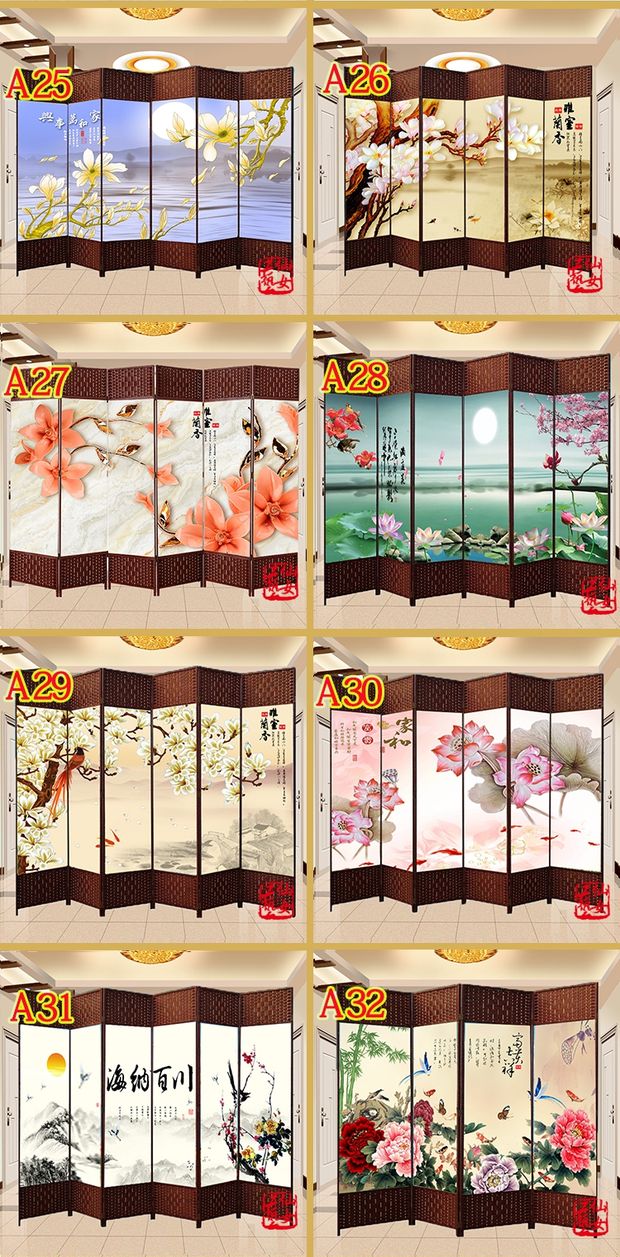 Miễn phí vận chuyển màn hình phòng phân vùng hiên khách sạn gấp hàng rào đơn giản Phần thưởng Tiandao đóng màn hình gấp di động - Màn hình / Cửa sổ bình phong vải