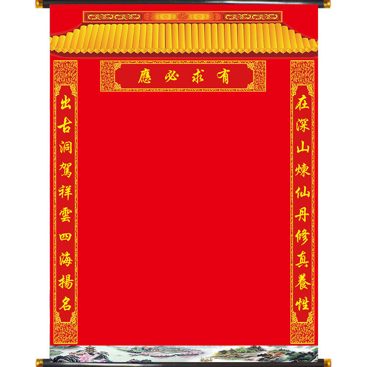 High-grade canvas The new landscape painting in the hall painting silk cloth single size hall list