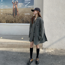 Kinsu One Suit Woman Spring Autumn New Korean Version Loose Oversize West Suit Blouses Casual Jacket Tide