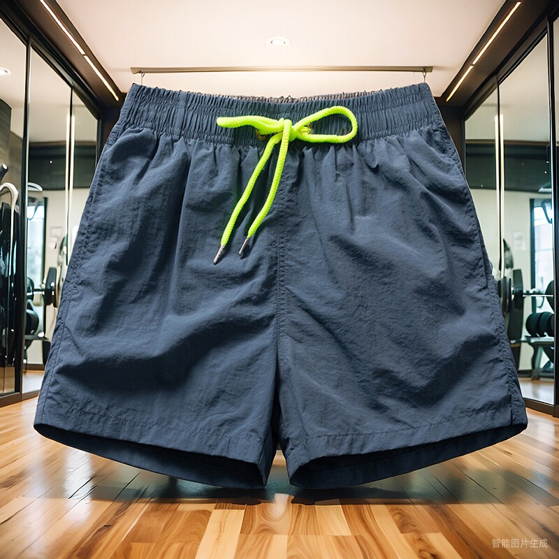 Trendy Solid Color Quick-Drying Sports Shorts for Men and Women, New Style, Suitable for Water Training, Breathable, Lined, Thin Beach Shorts