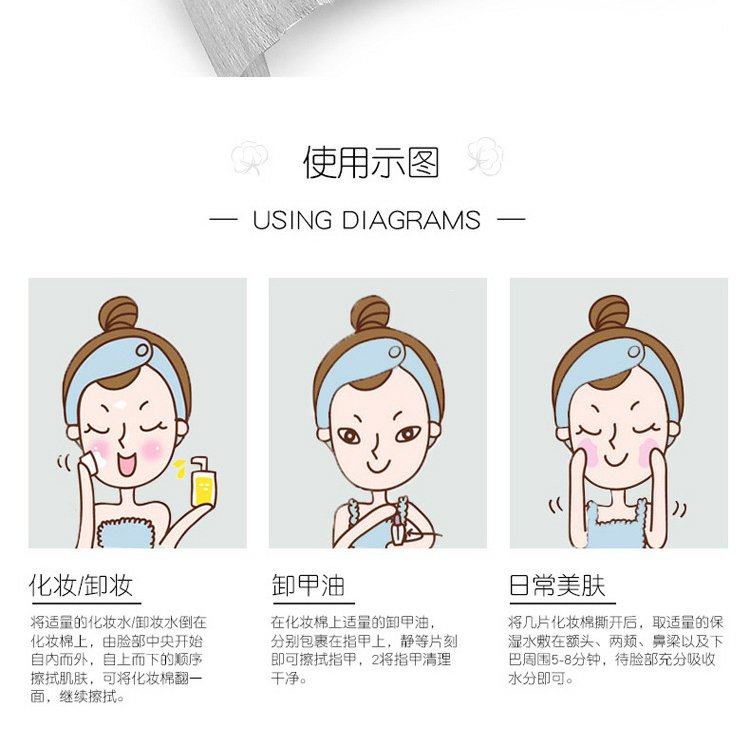 Thái Lan TREECHADA tẩy trang bông tẩy trang bông mặt áp lực làm sạch sâu áp lực hai mặt tiết kiệm nước 225 nước tẩy trang hadalabo