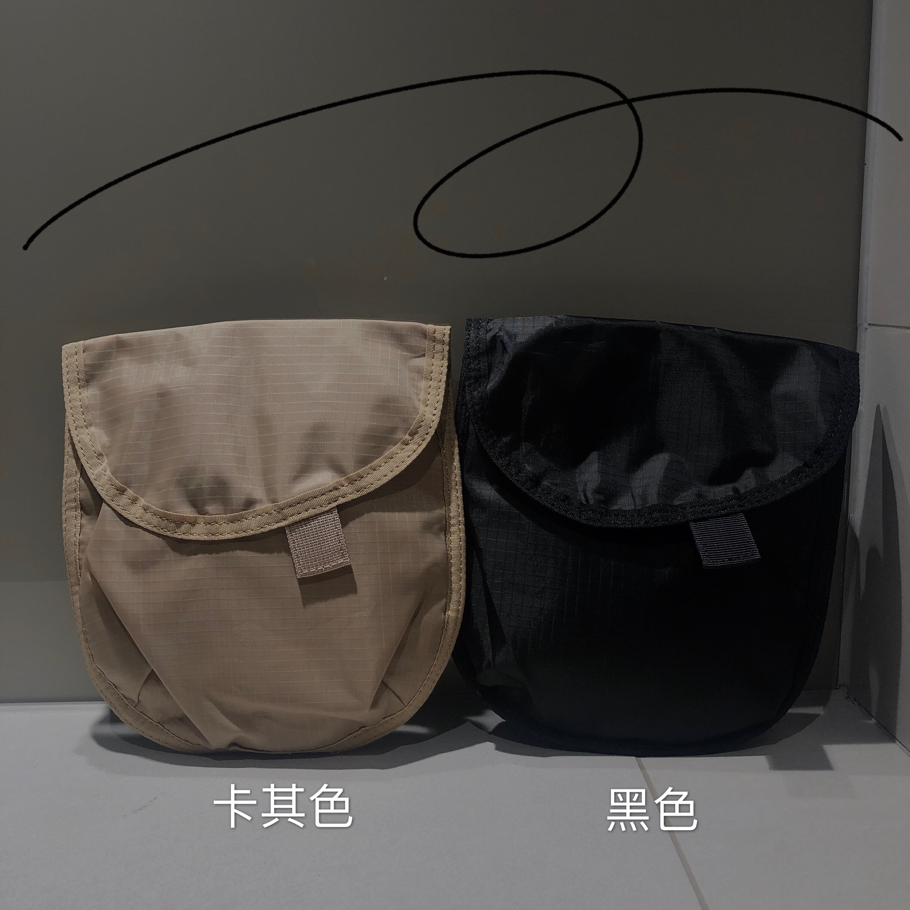 ins港风尼龙斜跨小包 情侣潮流休闲韩国机能手机包 D230A-B25-P40