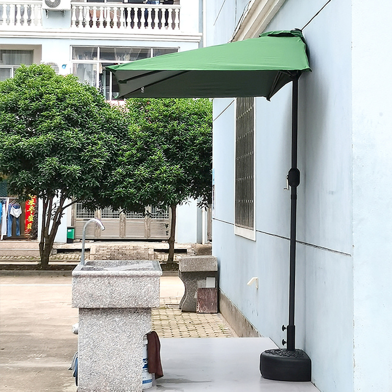 Outdoor Garden Wall-Mounted Parasol, Home Balcony Side Umbrella, Garden Courtyard Umbrella, Flower Bed Adjustable Half Umbrella