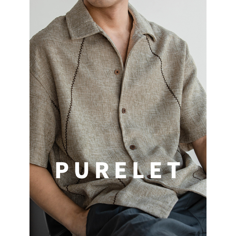 Old Money Style Textured Skin-Friendly Short-Sleeved Shirt for Men, Summer Embroidered Breathable Loose Fit Design Trendy Shirt Old Money Style Textured Skin-Friendly Short-Sleeved Shirt for Men, Summer Embroidered Breathable Loose Fit Design Trendy Shirt