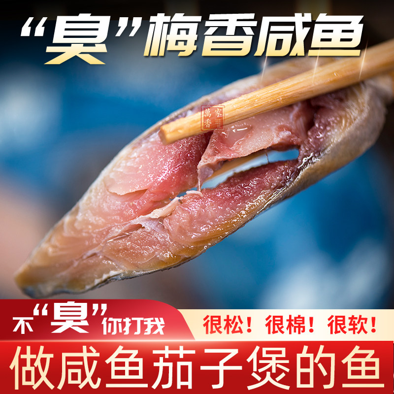Salted fish dry stock in plum salted fish eggplant Guangdong authentic horse gum fish moldy salted marinated fish plum salted fish