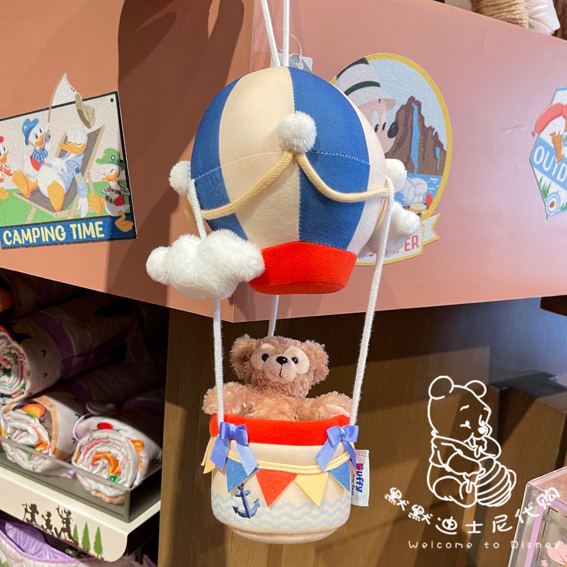 Мягкая игрушка 上海迪士尼代 达菲热气球毛绒秋千门挂件挂饰生日礼物公仔娃娃 Disney