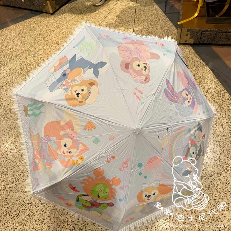 Shanghai Disney Resort Special Sale 2025 Summer Ocean Duffy and Friends Parasol Umbrella Shanghai Disney Resort Special Sale 2025 Summer Ocean Duffy and Friends Parasol Umbrella