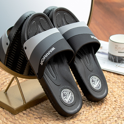 Shanghai Huili Men's Summer Slippers for Home, Slip-On Sandals for Indoor and Outdoor Use, Non-Slip, Wear-Resistant, Comfortable, Trendy Men's Slippers, Men's Shoes