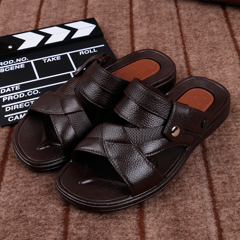 Pull back sandals men's summer men's slippers non-slip men's sandals beach shoes thick-soled men's slippers dual-use sandals and slippers men