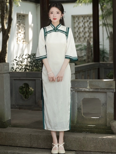 Легкое весеннее ципао, изысканный стиль, 2025 года, тренд сезона