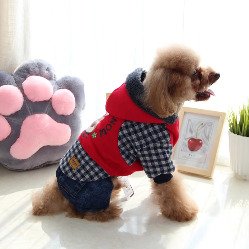 Coco Hani Pet Casual Wear Deer Cotton Áo Bốn chân Teddy Quần áo chó VIP - Quần áo & phụ kiện thú cưng