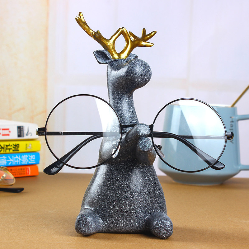 Near View Eye Mirror Box Teenage Girl Brief Cartoon Glasses Layer Rack Male Creative Personality Little Deer Glasses Containing Sunglasses Shelf