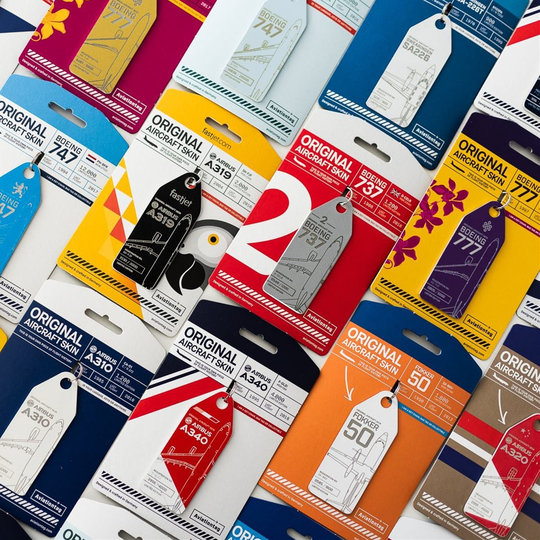 德国AviationTag 飞机蒙皮行李牌钥匙扣挂件 波音747空客380 礼物