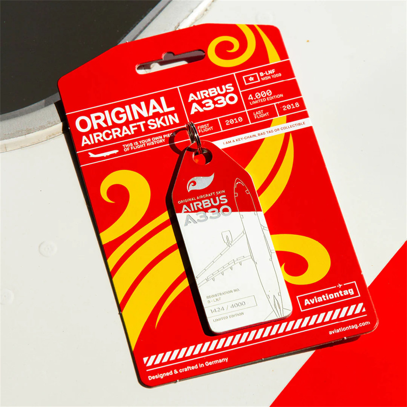 German Aviationtag Hong Kong Airlines Airbus A330 Aircraft Skin Luggage Tag Keychain Gift