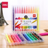 Мелки, акварель, детский комплект для школьников, цветные карандаши, кисть, 48 цветов, можно стирать