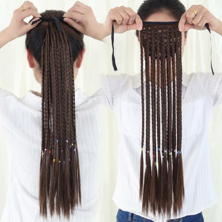 Wig Ponytail strap type fishbone ethnic style pigtail personality braid dirty braid fashion hair bar KTV popular