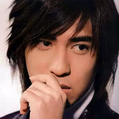 f4 Meteor Garden Zhou Yumin men's headgear Long hair fluffy funny whole top wig Personality oblique bangs type wig