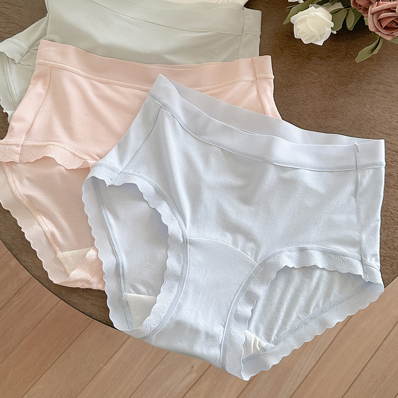 4 Pieces of 80-Count Lenzing Modal High-Waisted Women's Underwear with Extended Crotch, Plus Size, Seamless, Comfortable for Summer, Mom Style