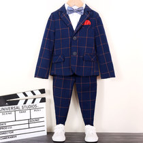 Boys dress children dark blue suit suit small children wedding catwalk piano host table show costume