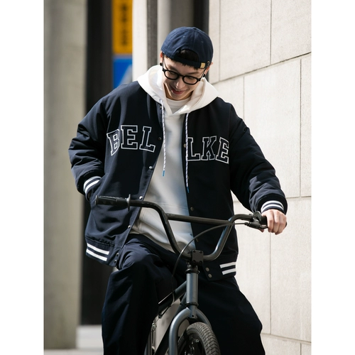 Бейсбольная форма, демисезонная ретро трендовая куртка, пуховик, с вышивкой