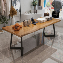 Clothing store display table mens and womens shoes bag display stand modern custom island table solid wood desktop display stand