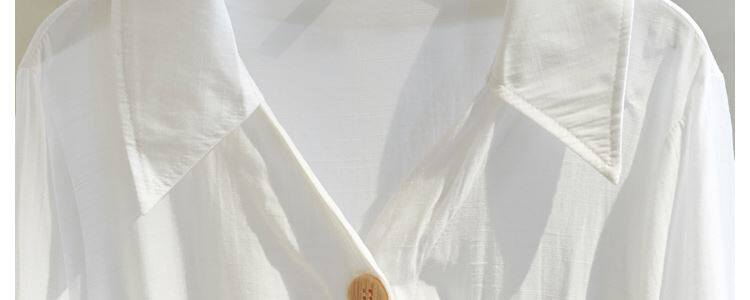 Одежда модная солнца защиты 白衬衫女半袖薄款夏季胖妹妹大码宽松显瘦系带短款上衣简约雪纺衫