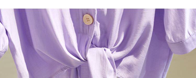 Одежда модная солнца защиты 白衬衫女半袖薄款夏季胖妹妹大码宽松显瘦系带短款上衣简约雪纺衫