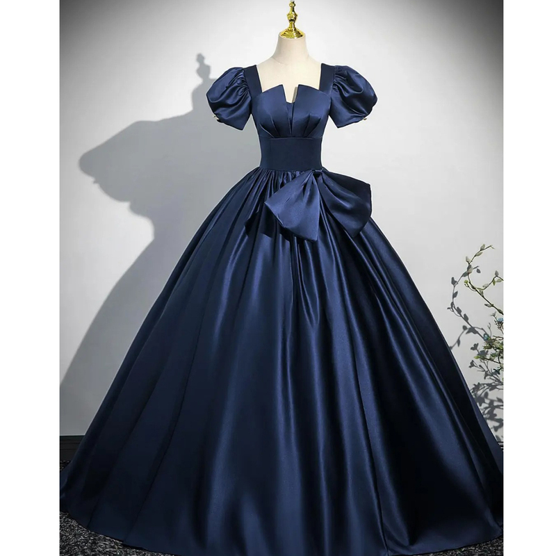 Blue Banquet Evening Dress 2026 New High-End Niche Light Luxury Choir Conductor Performance Dress Host Dress