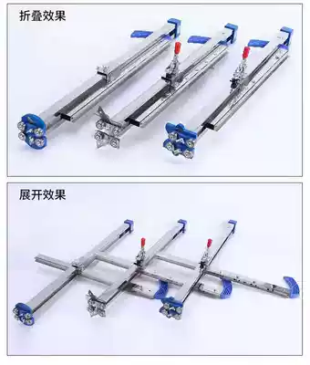 Stainless steel folding gypsum board cutting artifact 8-wheel hand push roller type cutting and cutting one second for positioning