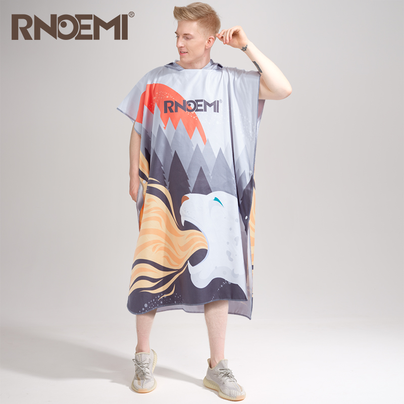 RNOEMI Swimming cloak Bath towel Quick-drying towel Bathrobe Male beach sports adult diving cloak shawl Seaside