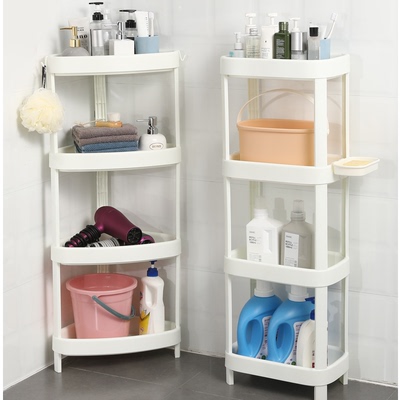 落地三角卫生间置物架