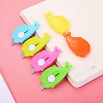 Small creative candy color art knife Whale shape student cute portable mini paper cutter convenient box opener
