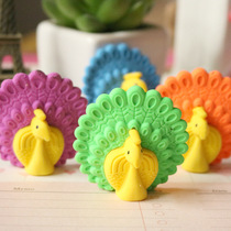 P200 Creative cute cartoon eraser Peacock eraser Primary school stationery prizes School supplies gifts