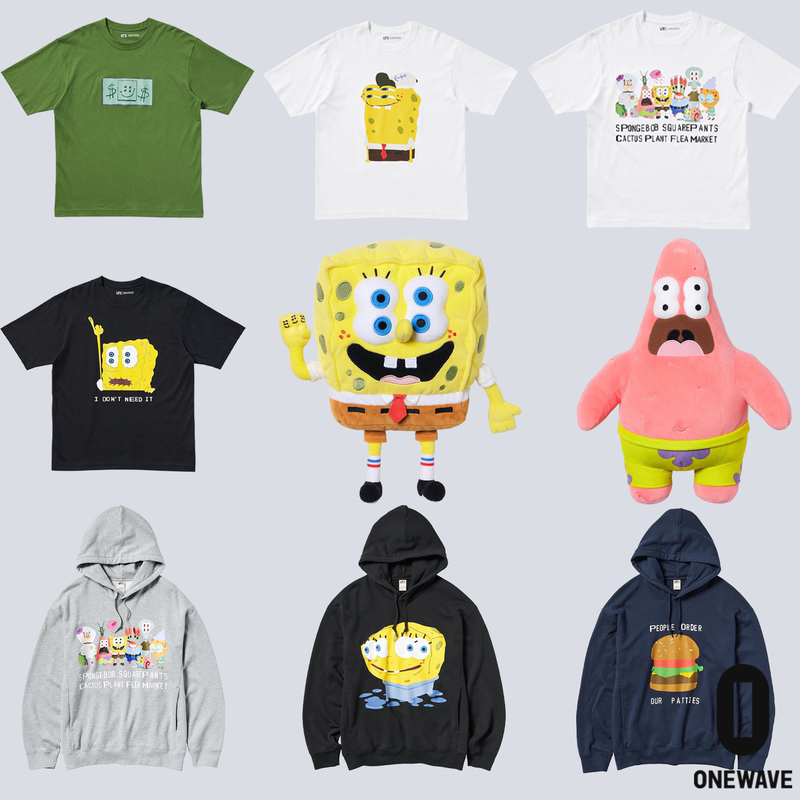 Uniqlo Cpfm Spongebob Squarepants Patrick Star Collaboration Couple Hoodie T-Shirt Hat Doll Authentic