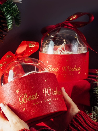 Apple, защитный амулет, рождественская подарочная коробка, креативная прозрачная сумка, подарок на день рождения