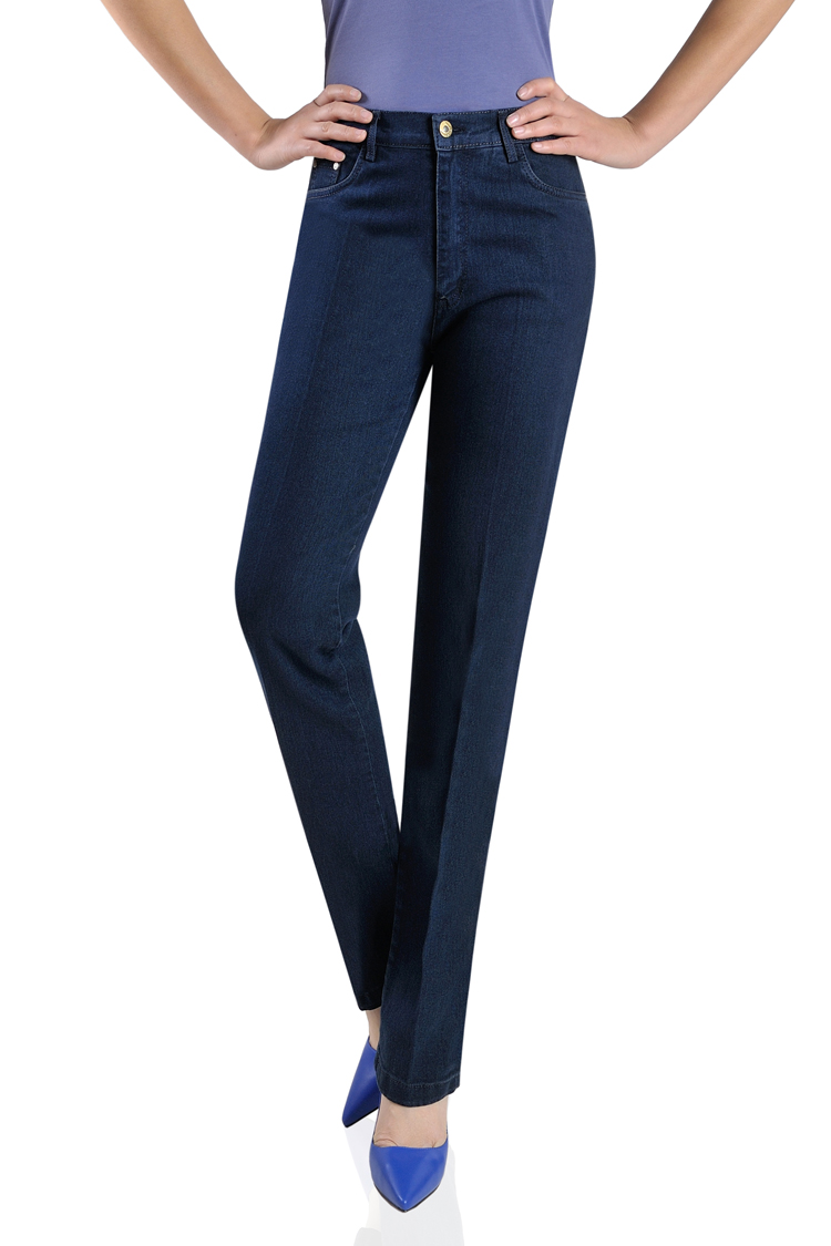 Quần tây nữ mới và trung niên Quần jeans thẳng Quần mẹ trung niên cộng với phân bón Quần denim nữ mẫu váy liền cho tuổi 40
