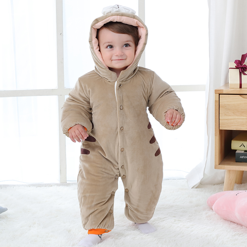 Quần áo trẻ em mùa thu và mùa đông mặc quần áo dày ấm áp quần áo trẻ em thủy triều trẻ sơ sinh ra khỏi áo khoác mùa đông quần áo cho bé