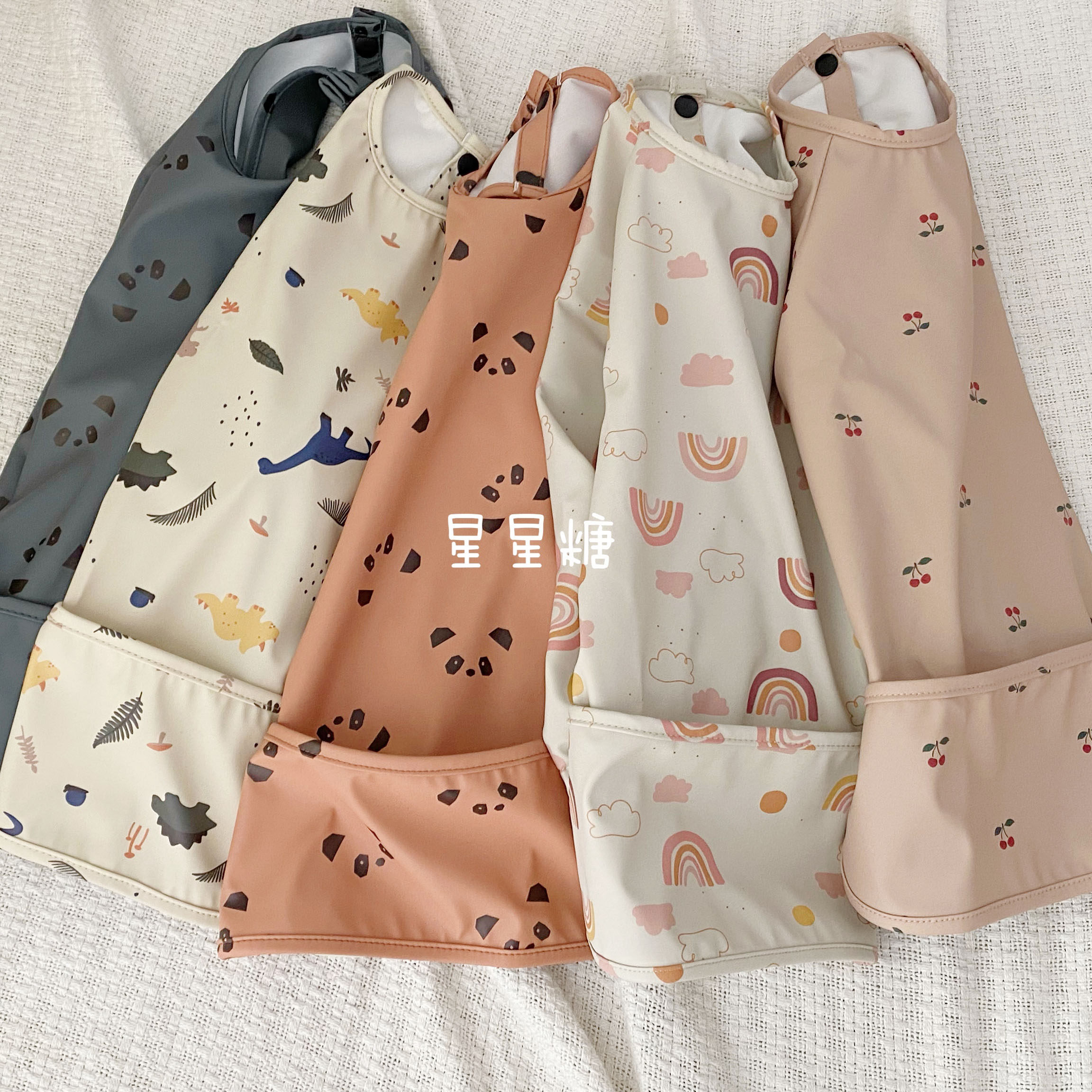 ins Korean baby waterproof anti-dirty children autumn and winter increase bib anti-dressing eat bib Bib Danish same model