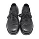 Japanese retro black small leather shoes men's dark Yamamoto handmade trendy shoes personalized genuine leather distressed pleated leather shoes spring style