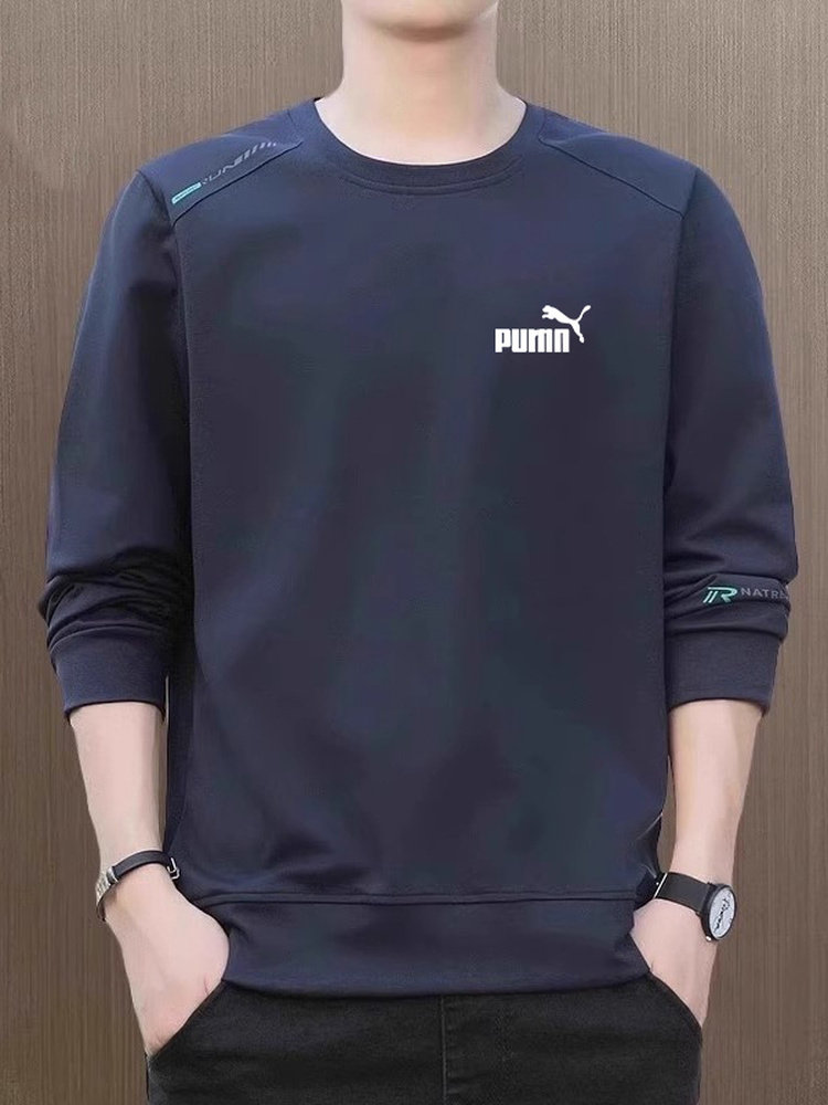 [90% off Special Zone]Men's Sweatshirt for Autumn and Winter, Casual Versatile Long-Sleeve Oversized T-Shirt, Heavyweight Sports Fleece Top