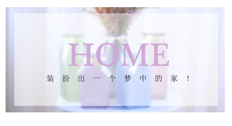 Bình thủy tinh sáng tạo châu Âu vuông màu mờ thủy canh cây bình hoa khô chèn bình trang trí phòng khách - Trang trí nội thất đồ dcor phòng ngủ