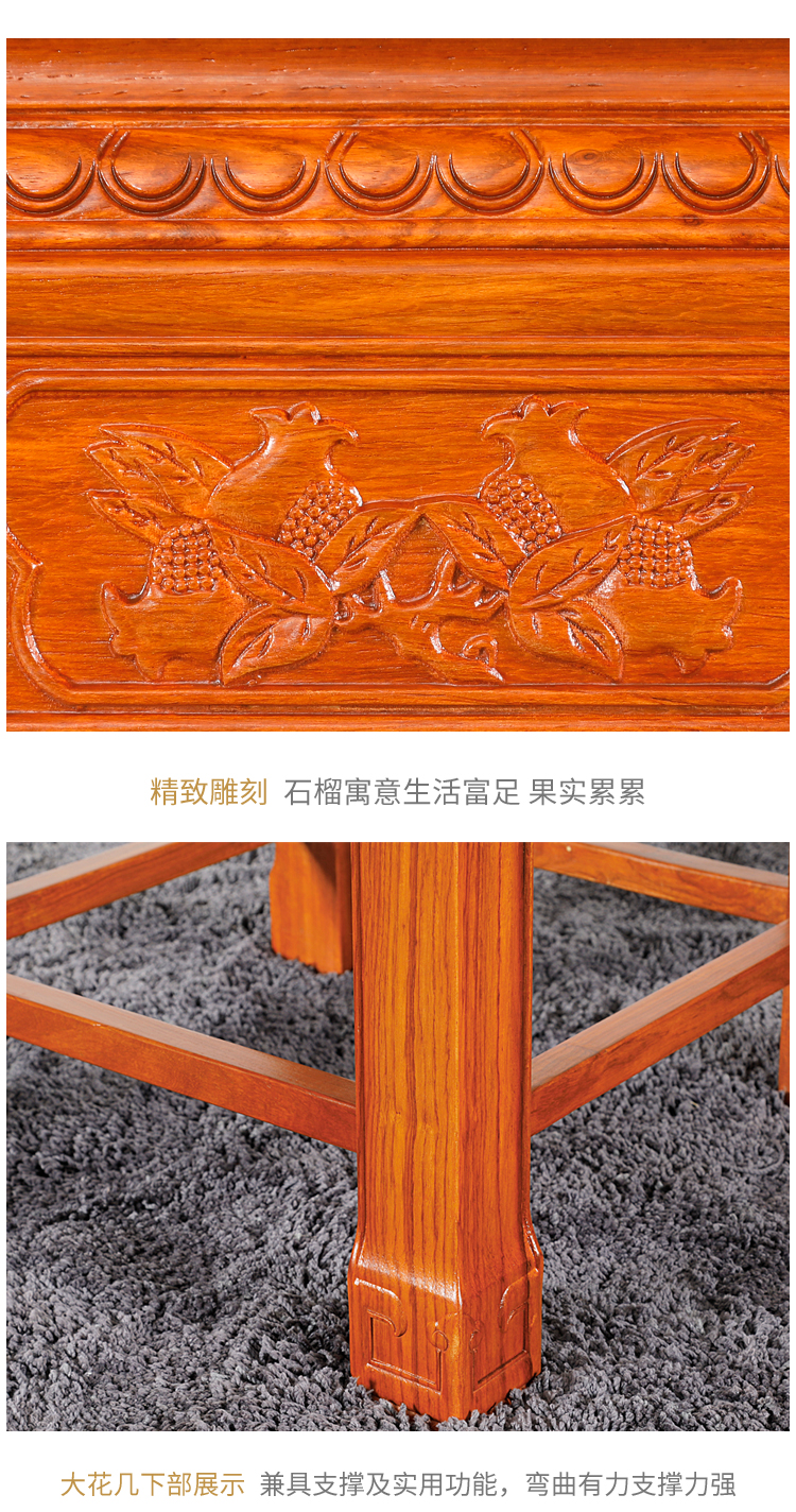 Ưu đãi đặc biệt kết hợp sofa đầu voi gỗ hồng mộc / sáu / mười bộ bàn ghế sofa gỗ gụ phòng khách gỗ rắn - Bộ đồ nội thất giường pallet