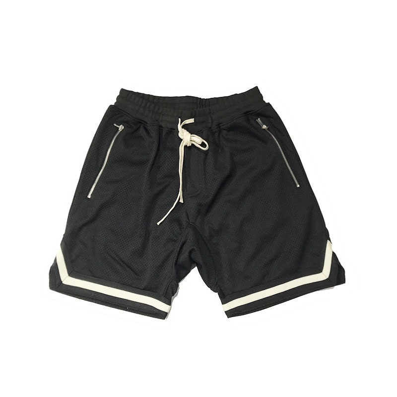 FEAR OF GOD FOG BLACK AND WHITE STRIPED MESH SHORTS BASKETBALL BIB Sporting Casual Pants
