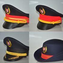  Summer old railway big cap EMU unit railway train attendant student uniform cap navy blue