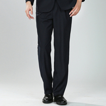  Jinhang spring and summer male middle-aged navy blue railway pants high-speed rail train professional trousers high waist loose trousers large size