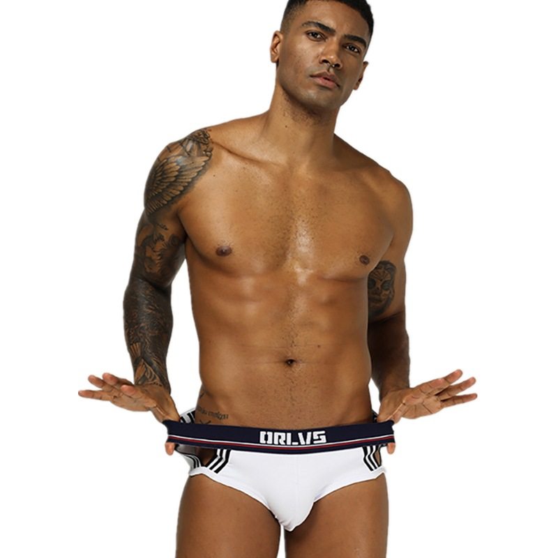 Foreign trade explosion Amazon sexy pure color underwear men ORLVS pure cotton breathable triangles