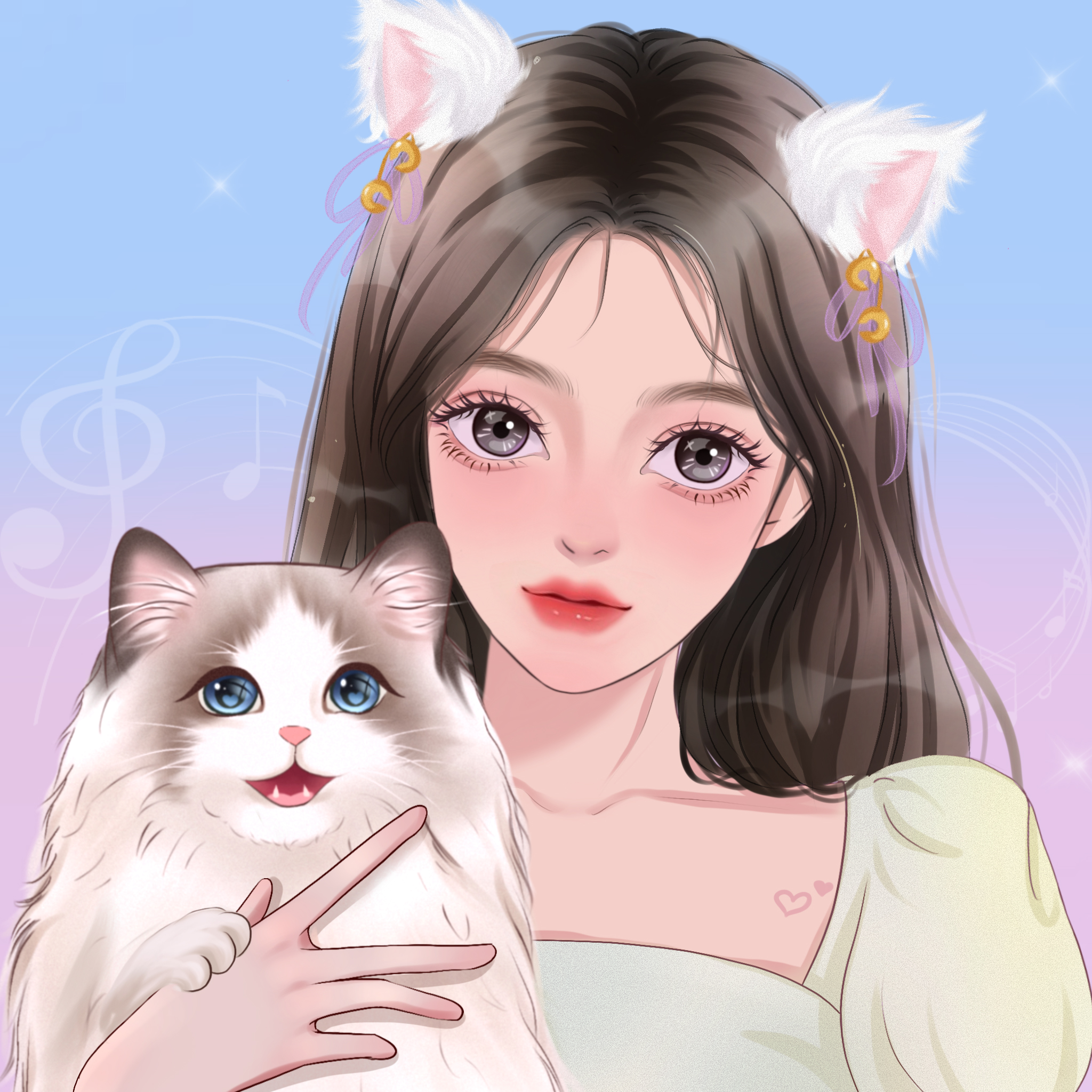 Hand Painted Avatar Chill Moon Wind Custom Live-action Photos Comic Lovers Pet Cartoon Portrait Decoration Painting Birthday Gifts